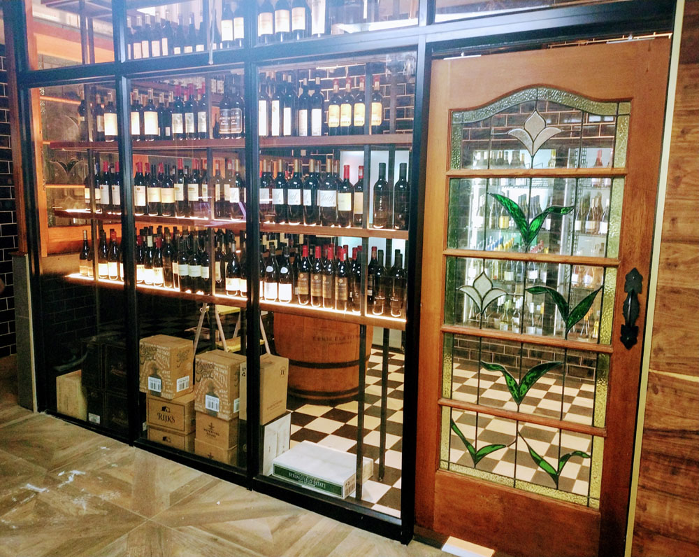 The Butcher Shop and Grill wine cellar, Mandela Square
