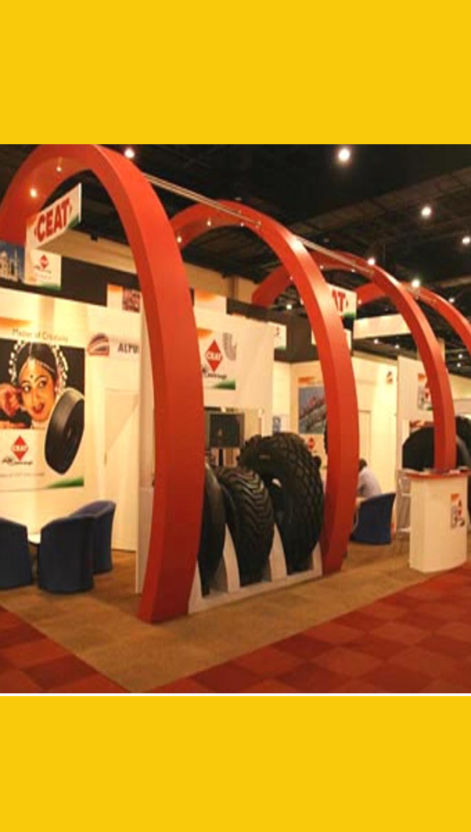 Ceat Tyres custom exhibition stand