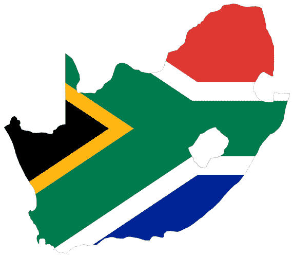 Map of South Africa showing Mint Interiors' service area